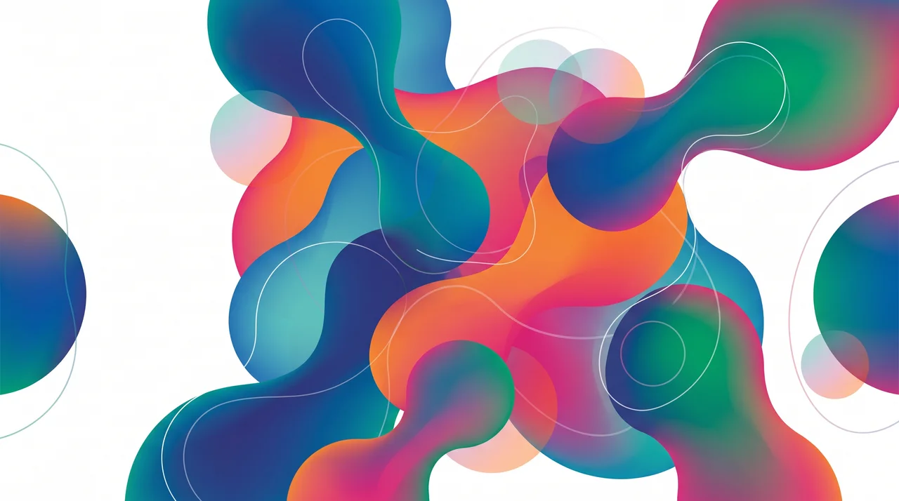 Abstract fluid shapes in blue, orange, and pink representing the emotional intensity of borderline personality disorder